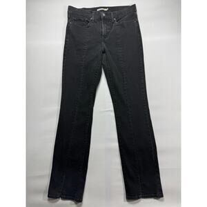 Levi's 314 Women's Shaping Straight Center Seam Black Denim Jeans 31x32 (31x31)